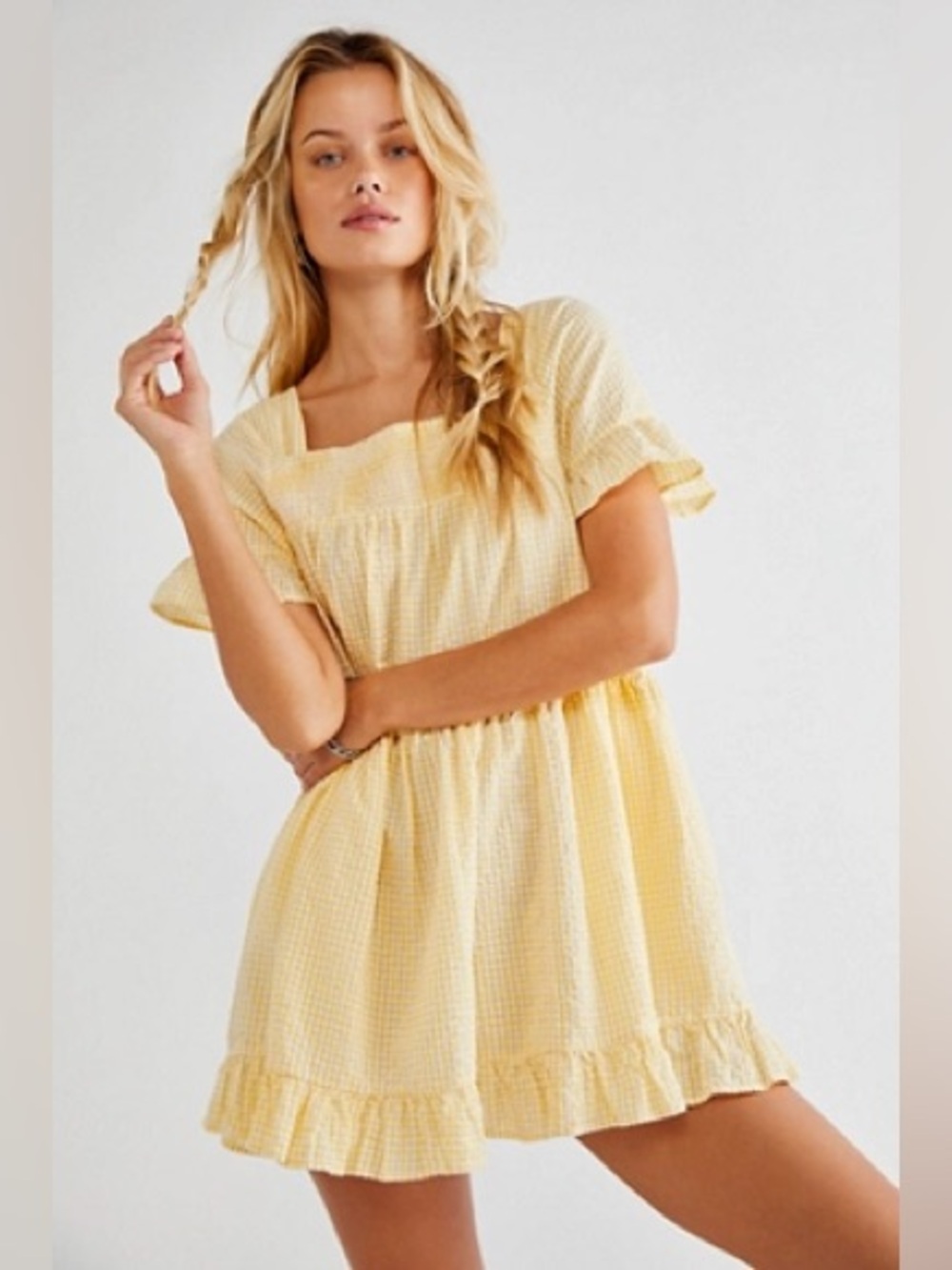 Gingham Sadie Tunic Free People Large - Picture 6 of 7